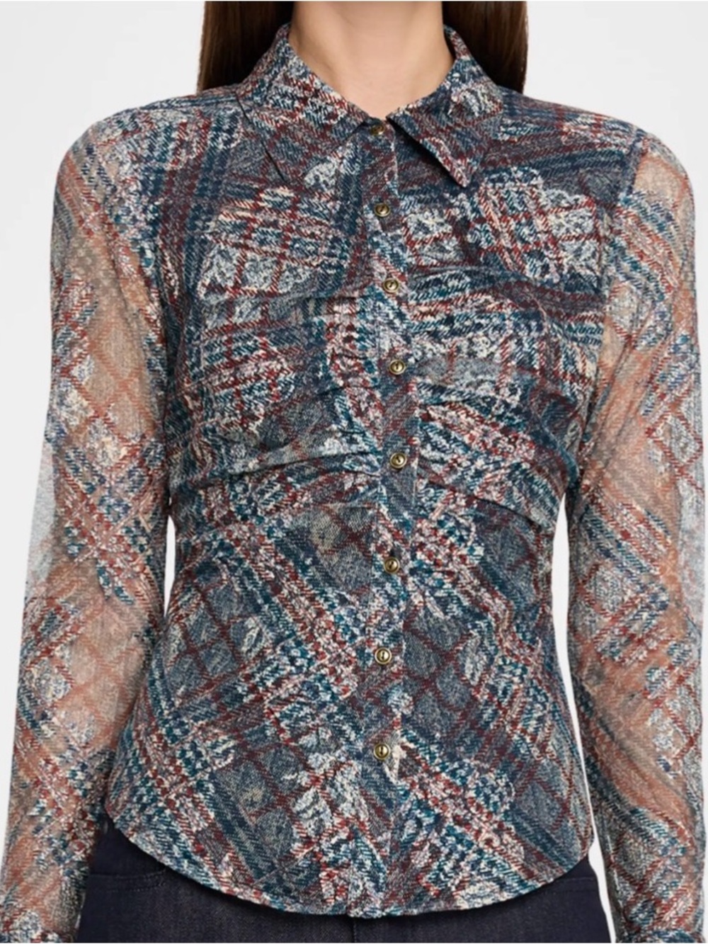 Ramy Brook Plaid Hamilton Blouse